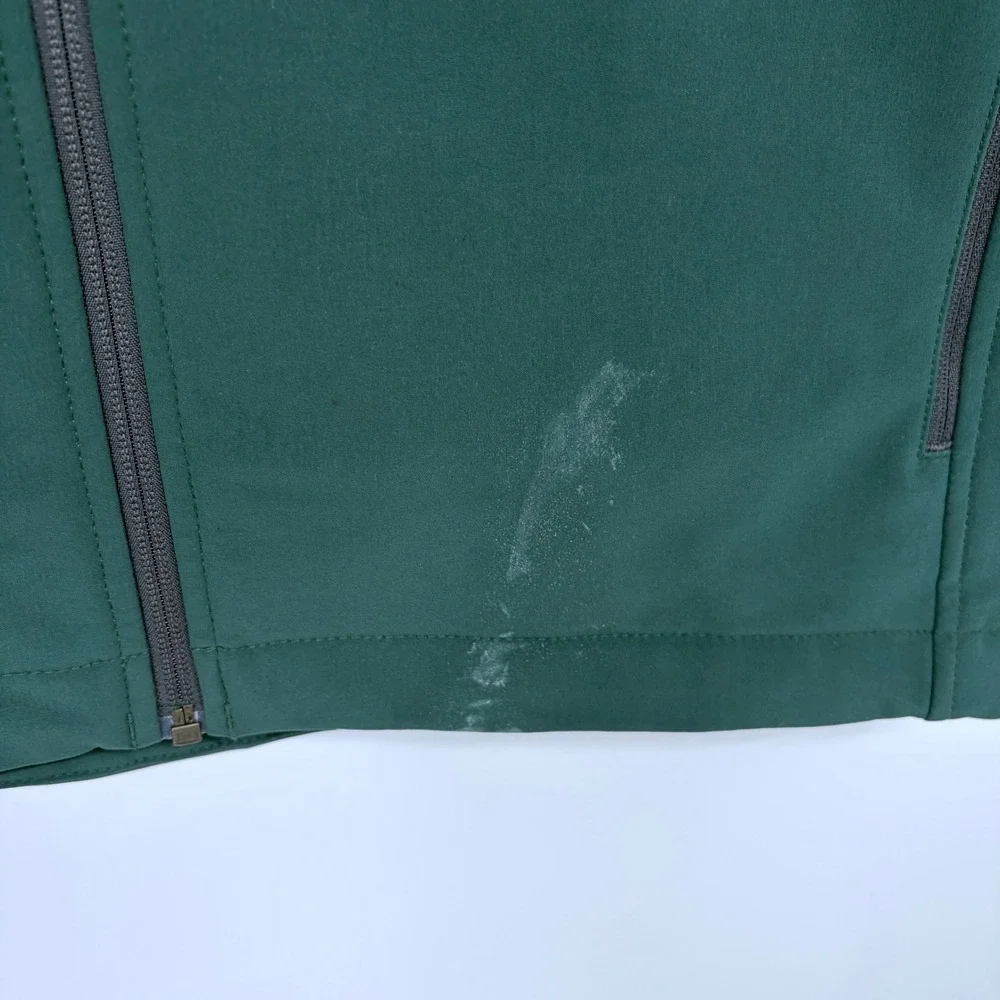 The North Face Green Full Zip Vest Medium Men's Lightweight‎ Outdoor Soft Shell